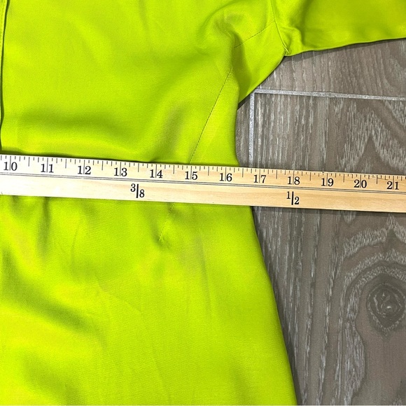 NWT Zara Lime Green Button-Down Shirt Dress - Women’s Size Large - Picture 8 of 9